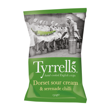 Tyrrell's Dorset Sour Cream & Serenade Chilli Crisps 150g